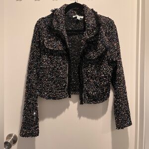 Elegant Multicolor Tweed Blazer